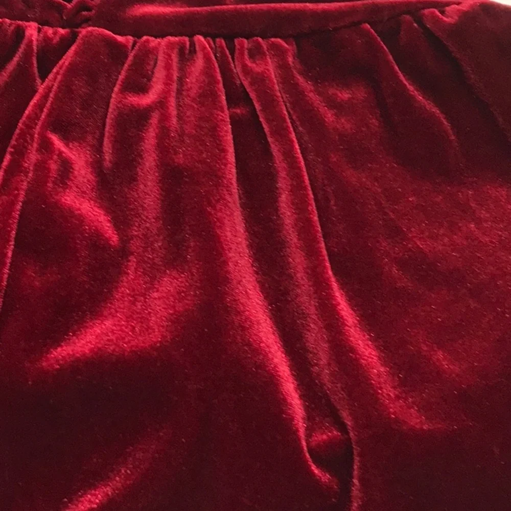 🌺🌺🌺RAPH LAUREN Girl’s Layered Draped Waist Velour Skirt, 24 mo